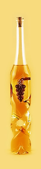 Бутылка «Сплетение» из стекла ручной работы