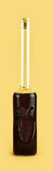 Бутылка «Сочный виноград» из стекла ручной работы