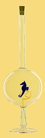 Бутылка «Морское чудо» из стекла ручной работы