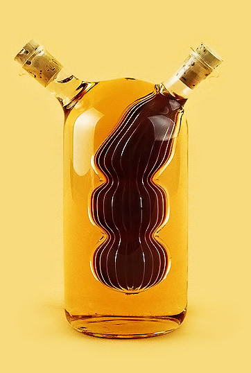 Бутылка для масла из стекла ручной работы
