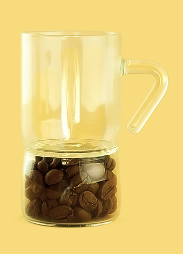 Чашка для кофе из стекла ручной работы